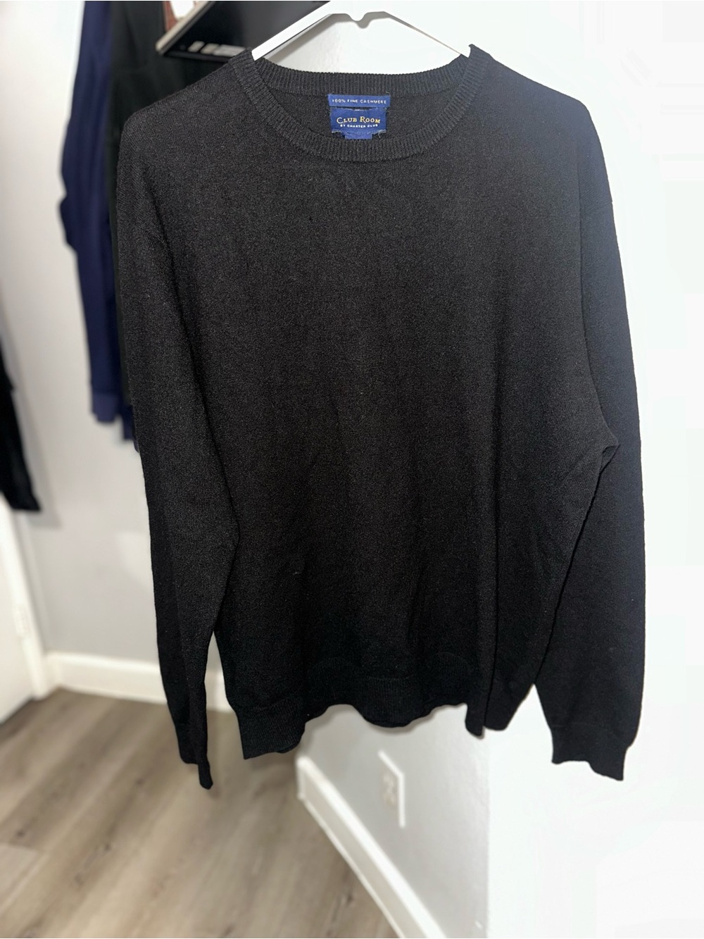 Men’s Club Room Cashmere Black Crewneck Sweater